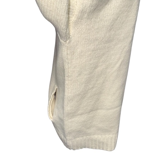 L.L.Bean Classic Ragg Lambswool Cardigan shawl collar toggle buttons cream sz XL - Picture 7 of 13